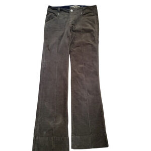 Daughters of the Liberation Anthropologie Sz 6 Corduroy Green Flare Pant MidRise